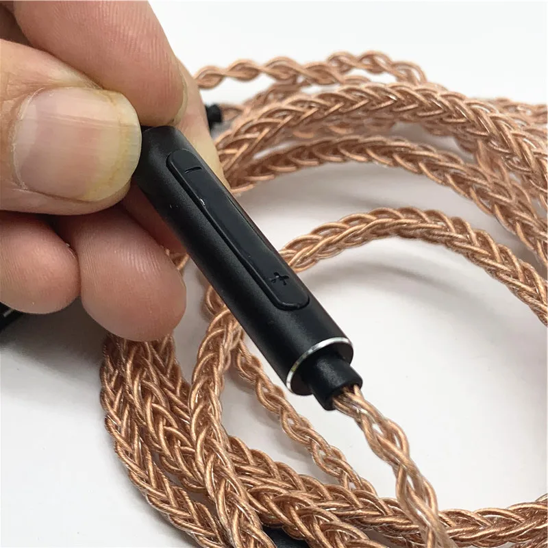 7n Kawat Tembaga Kristal Tunggal Kawat Earphone Diy Tembaga Murni dengan Mikrofon MMCX 0.78MM A2DC IE80 IM50 IE400