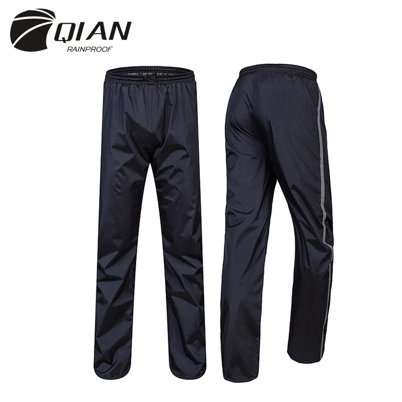 QIAN Impermeable Raincoats Women/Men Rain Pants Outdoor Thicker Waterproof Trousers Motorcycle Fishing Camping Rain Gear Pants