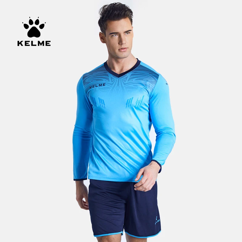 

KELME Men's Goalkeeper Jersey Custom Football Uniforms Men Training Suit Sponge Protector Jerseys Soccer Tracksuit Kids 3871007