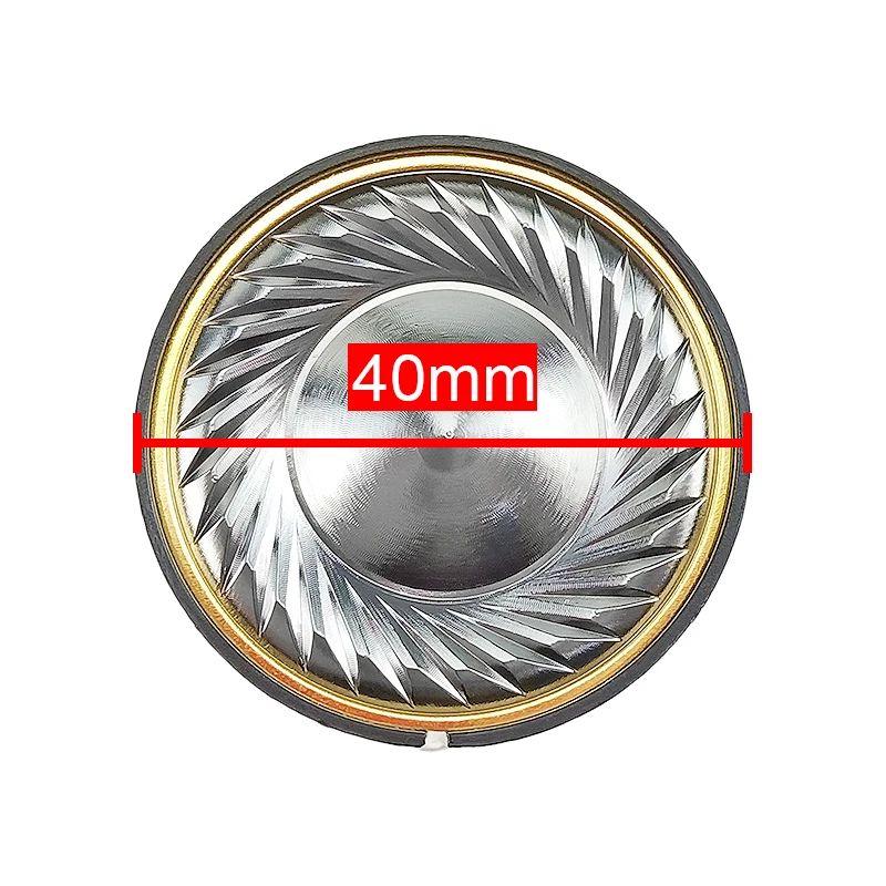 40mm HiFi 32OHM Headphone Speaker Unit Titanium Film Full Range Speaker N42 Magnet 20-core Coil Headphone Driver Unit 111dB 2pcs