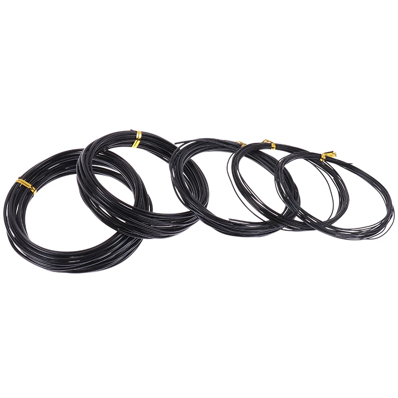 Total 5m (Black) Bonsai Wires Anodized Aluminum Bonsai Training Wire With 4 Sizes (1.0 Mm,1.5 Mm,2.0 Mm 2.5mm )