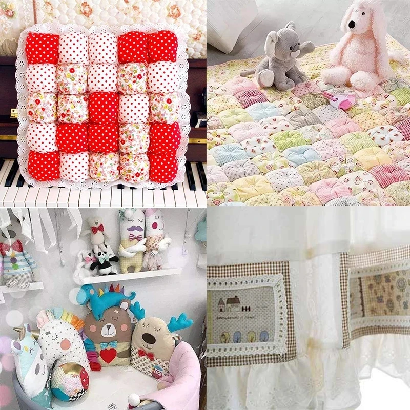 Teramila Neuheiten Bunte Design 6-8 PCS /Lot 9CM x 50CM Nähen Material Baumwolle Gelee rollen Streifen Plain Stoff Patchwork – Detail 3