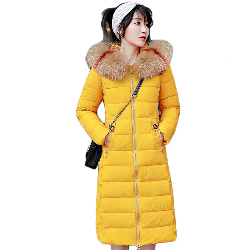 Winter coat women yellow M-3XL plus size loose down cotton jacket 2020 autumn new Korean fashion slim thick warmth parkas