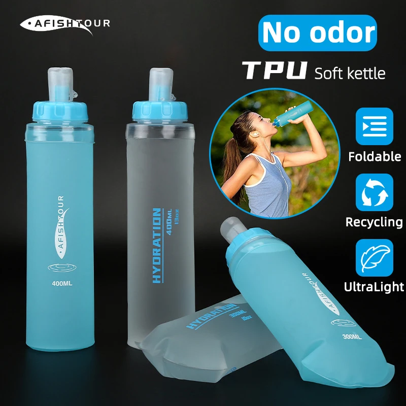 TPU Soft Bottles Foldable Silicone Water Tank Bag Outdoor Sport Traveling Running Cycling Marathon Kettle Hydration Pack Bladder