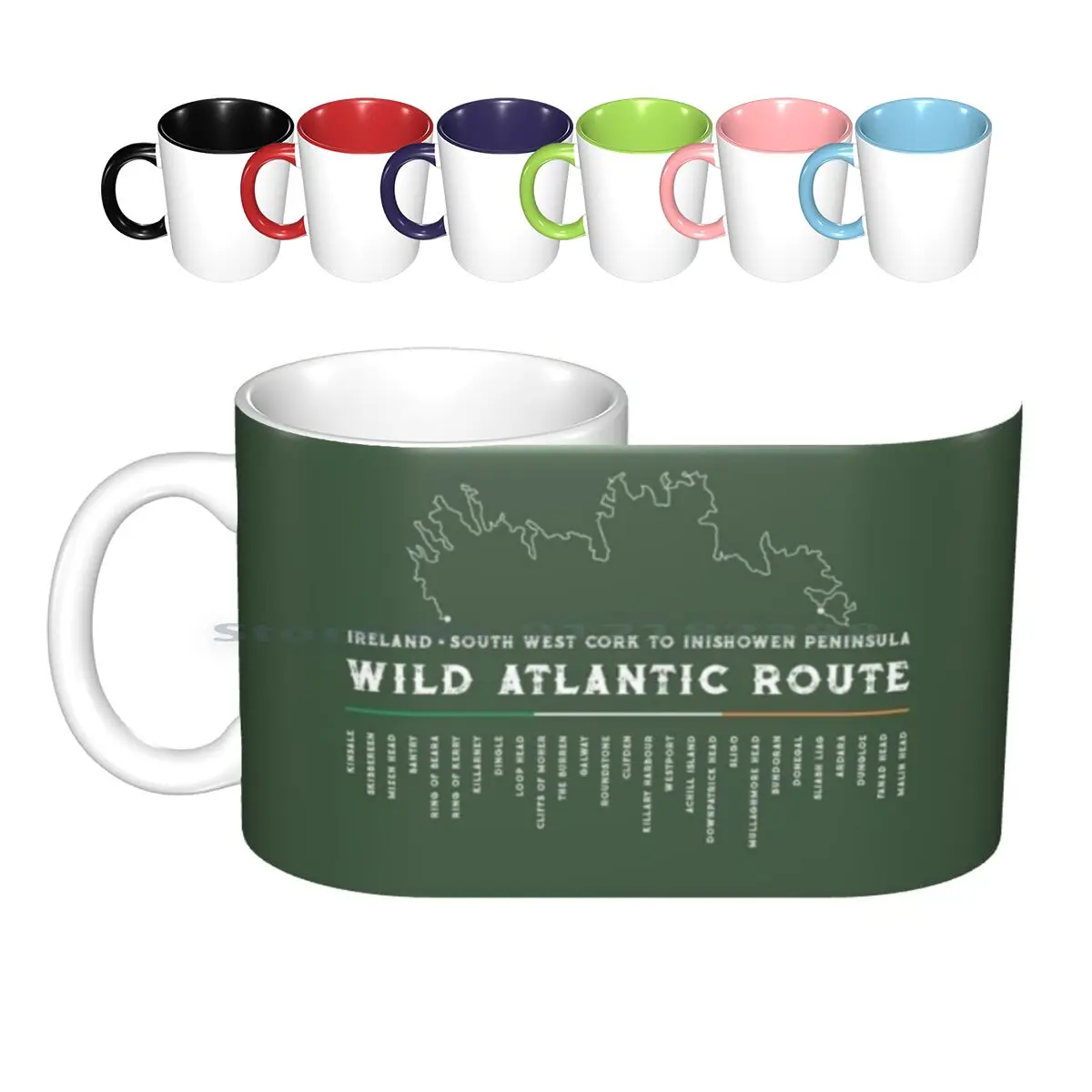 Ireland-Wild Atlantic Route 2018 Design Ceramic Mugs Coffee Cups Milk Tea Mug Wild Atlantic Route Wild Atlantic Way Ireland Of