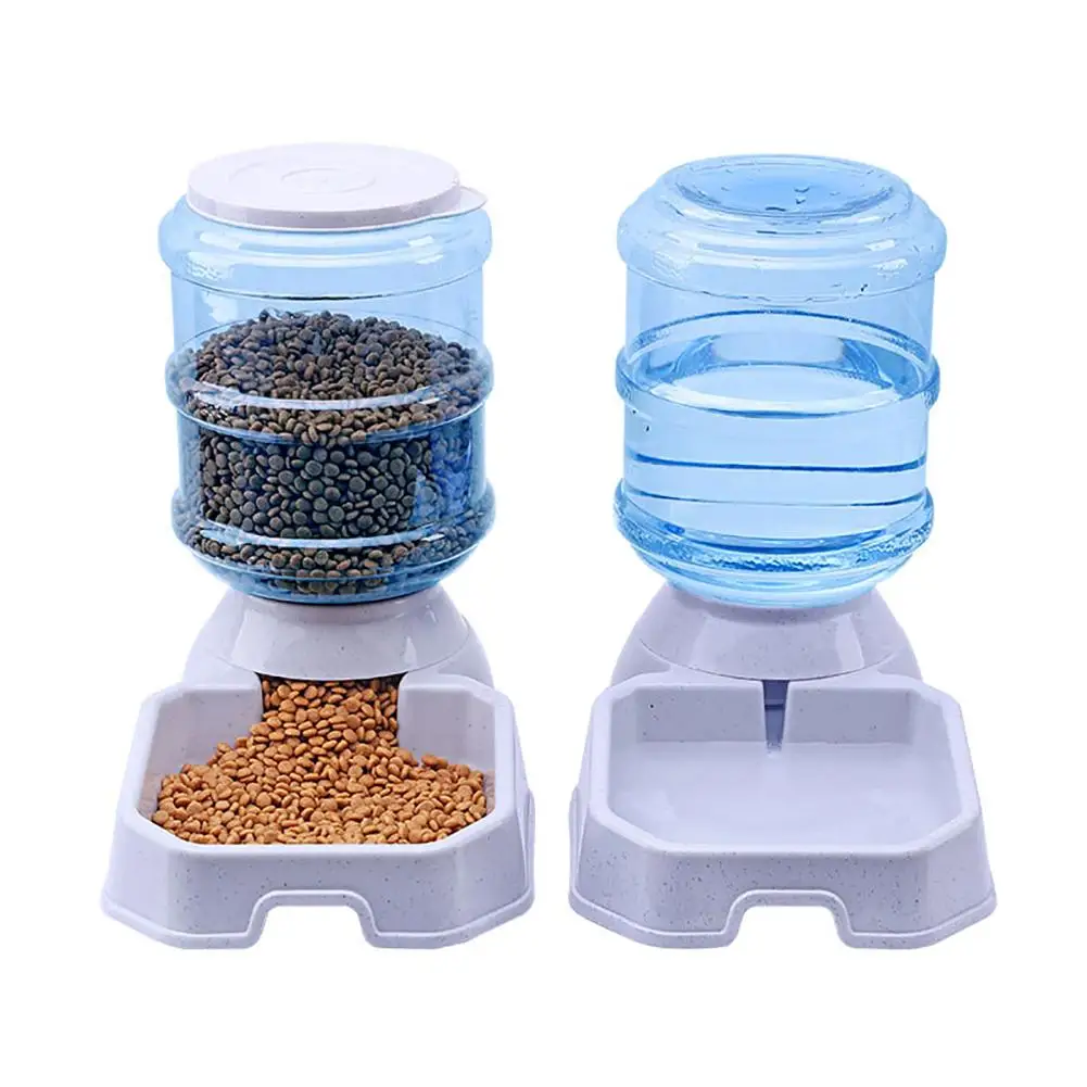 

3.8L Pet Cat Automatic Feeders Plastic Dog Water Bottle Large Capacity Food Water Dispenser Cats Dogs Feeding Bowls