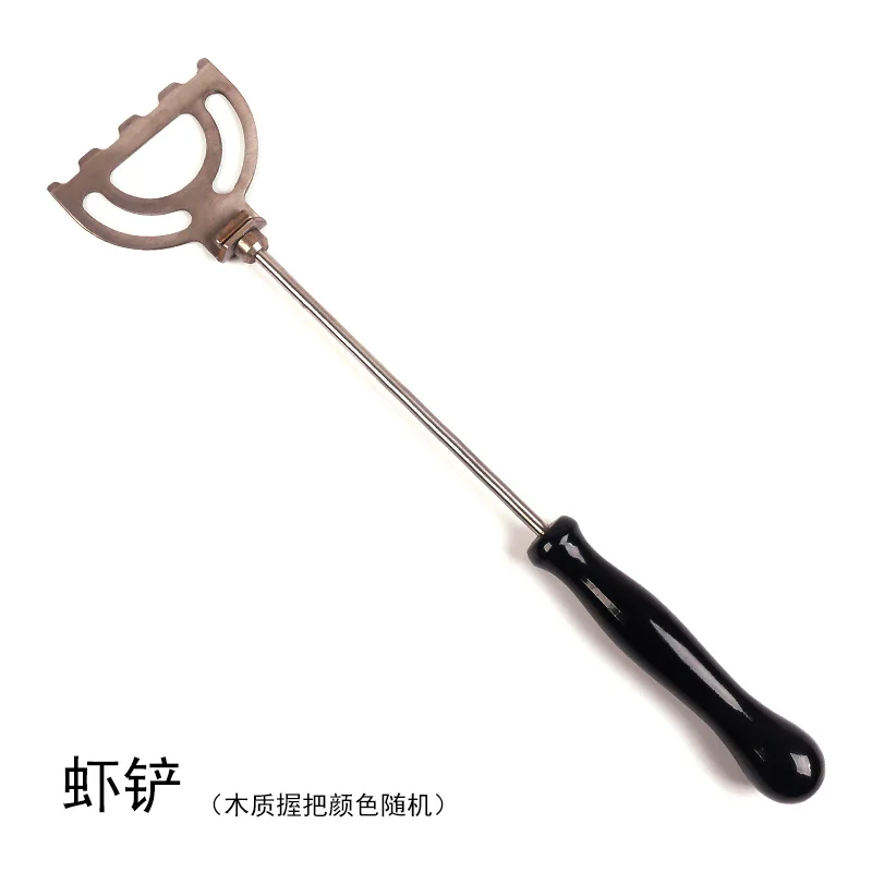 NILURE Titanium Alloy Shrimp Shovel Wooden Handle 123g 40cm Shrimp Bait Shovel Fishing Tackle Tools Fishing Accessories