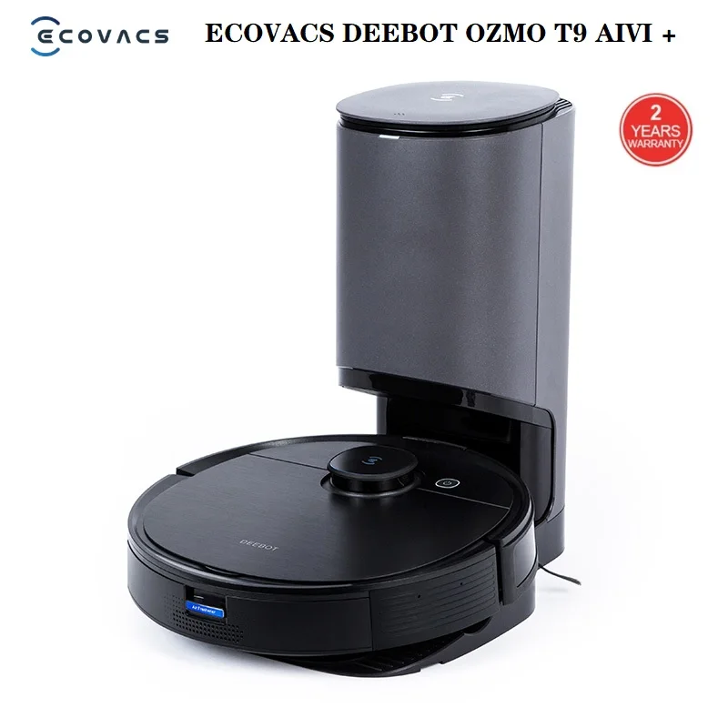 

3000Pa New ECOVACS Deebot T9 AIVI+ Robot Vacuum Cleaner Super Suction Advanced TrueDetect 3D and TrueMapping and App Upgrade