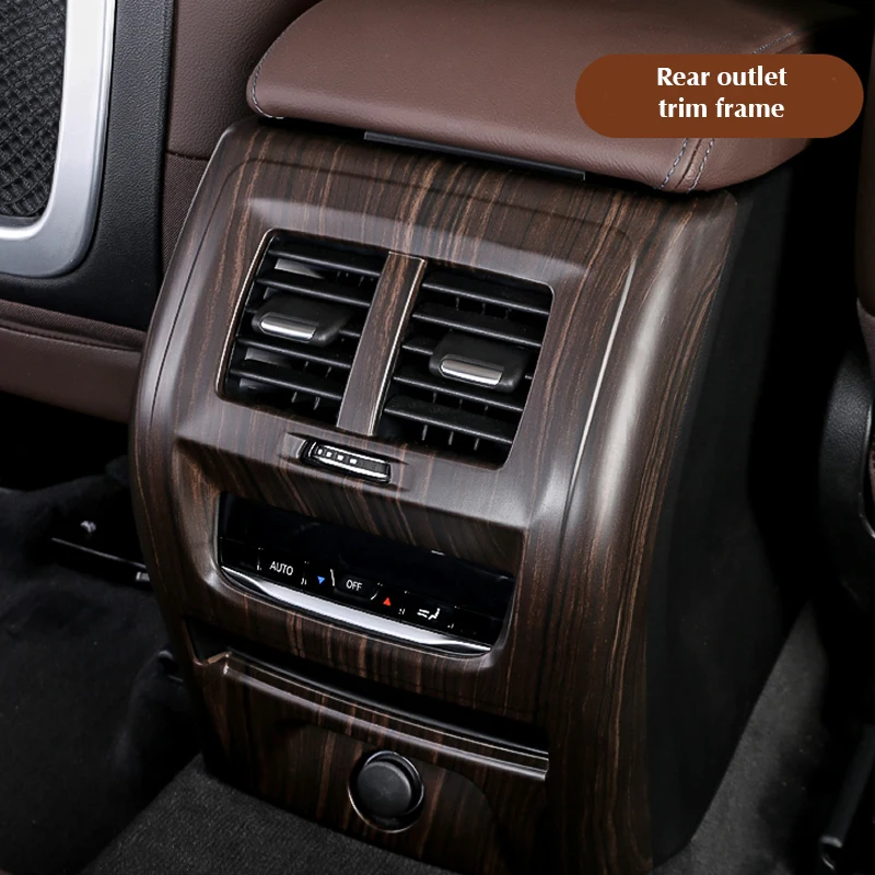 Car Interior Peach Wood For BMW X3 X4 G01 G02 Car Door Center Console Gear Film Central Air Conditioning Navigation Frame Trim