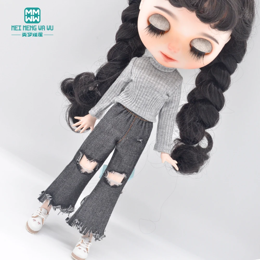 NEU 28-30cm Blyth Kleidung Azone OB22 OB24 Spielzeug Puppenzubehör Rollkragenpullover, Jogginghose, Schuhe – Detail 8