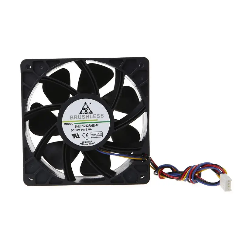 

Cooling Fan 12038 12V 5A Dual Ball Bearing Brushless 4Pin Computer Server Case S7 S9 D3 L3 E9 T9 PFC1212DE