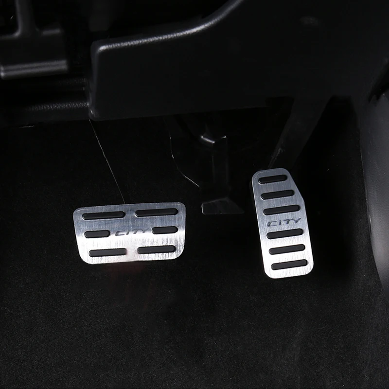 Car Accelerator GAS Pedal Brake Pedals Non-Drilling Cover Case Pads Trim For Honda City 2015 2016 2017 2018 2019 Accessories