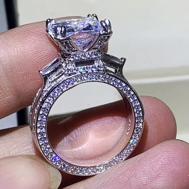 Anillos de plata de ley 925 con diseño de Torre Eiffel para mujer, sortija de boda, plata esterlina, Circonia cúbica, zirconia, circonita, zirconita, estilo clásico