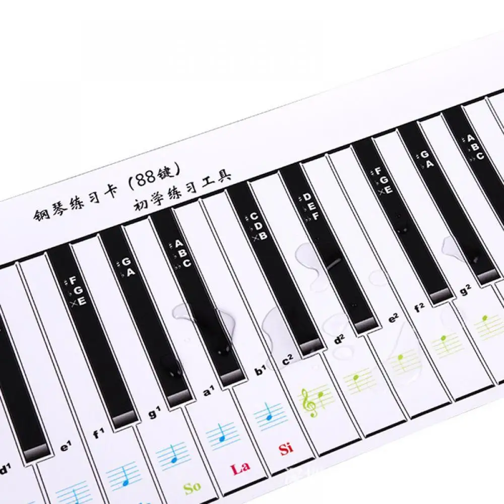 Flexible Portable Waterproof 88 Key Electronic Piano Keyboard Practice Card Keyboard Instruments Accessories