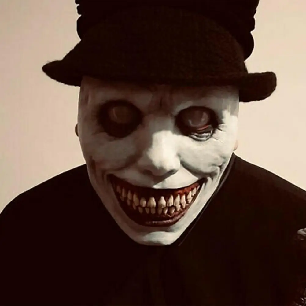 MOVAWAKY Masque Réaliste Latex Démon Sourire Halloween Cosplay - Masque Effrayant