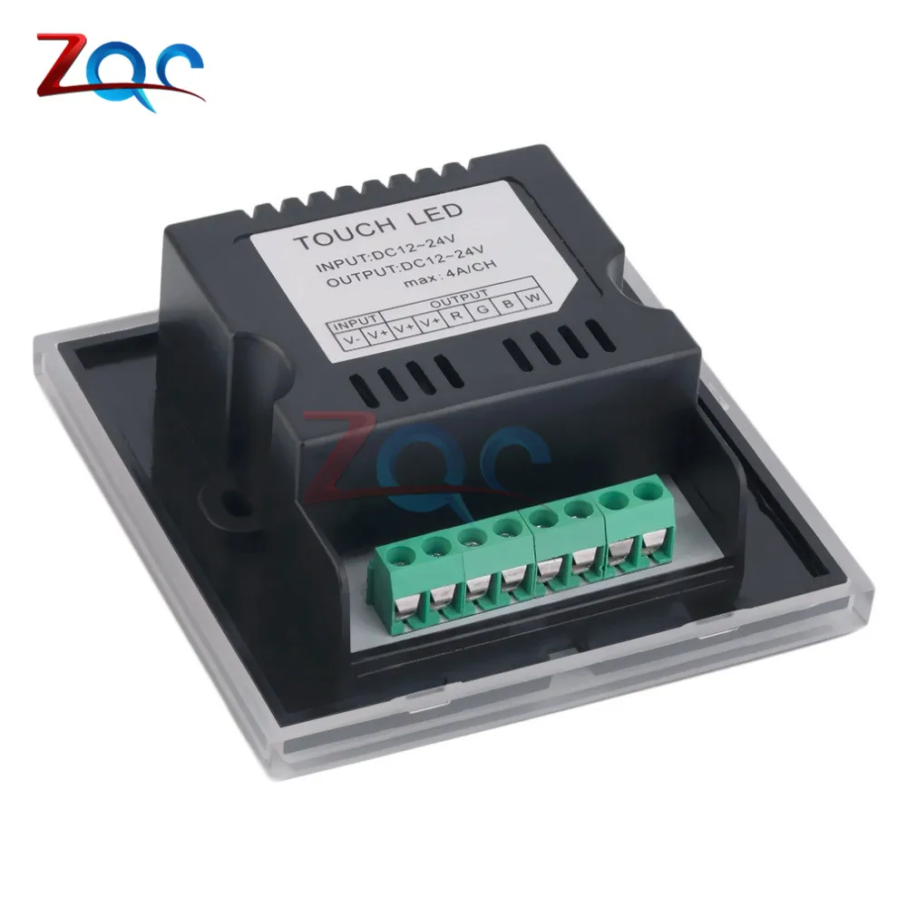 DC 12V-24V RGBW full color wall mounted Touch Panel Controller glass panel dimmer switch Controller for LED RGB Strips lamp
