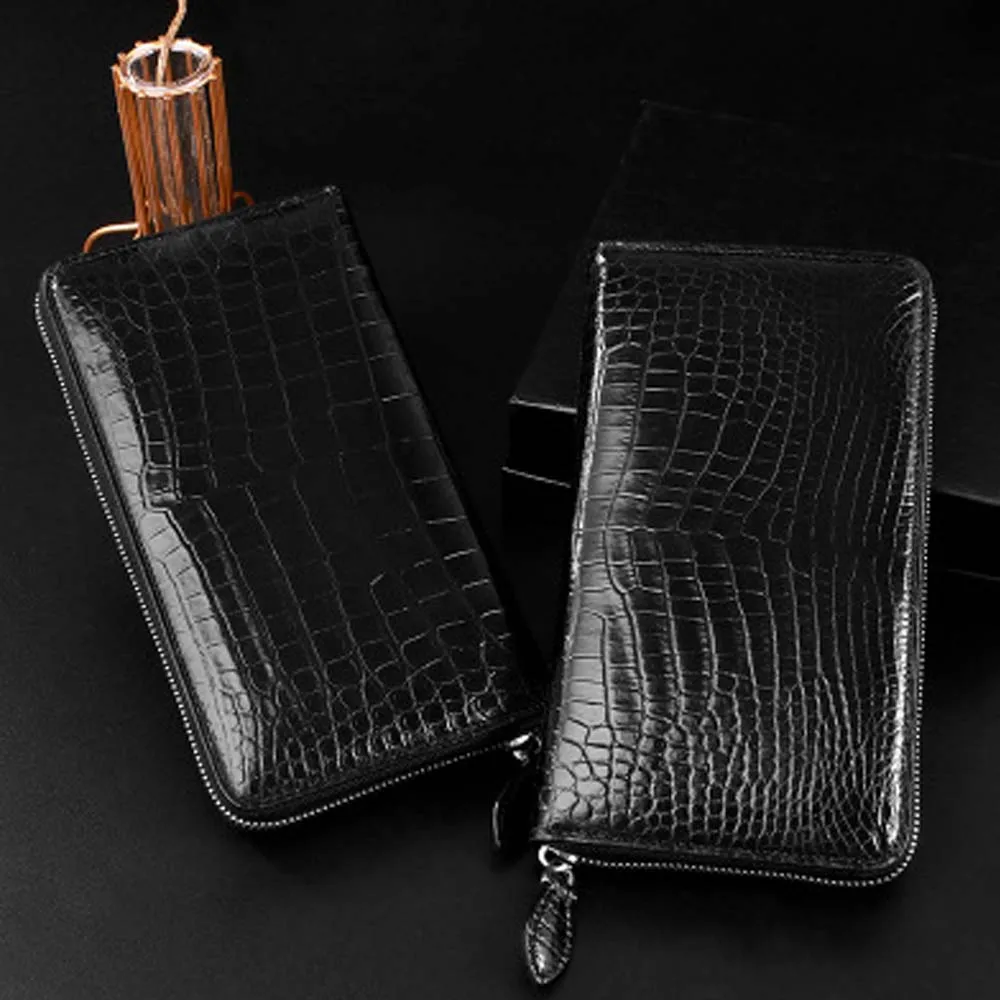 xipijiang new arrival crocodile  male  handbags  business  More screens  Zipper bag  fashion men wallet  male clutch bag