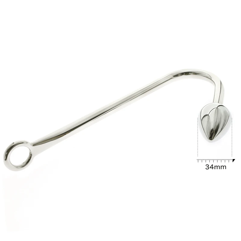 Stainless steel Replaceable anal hook with beads hole metal butt plug anus fart putty slave Prostate Massager BDSM toys