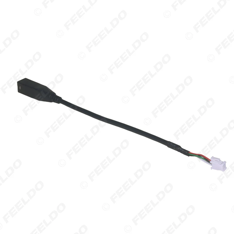FEELDO Car Audio Radio 4Pin Connector to USB Input Wire Adapter For Toyota Camry Corolla Mazda Standard Original Auto USB Cable