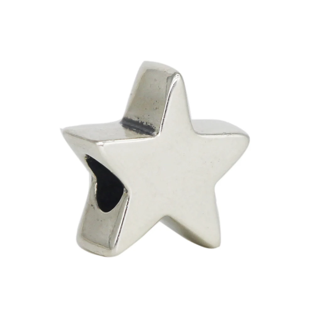 Mistletoe 925 Sterling Silver Star Charm Bead European Jewelry