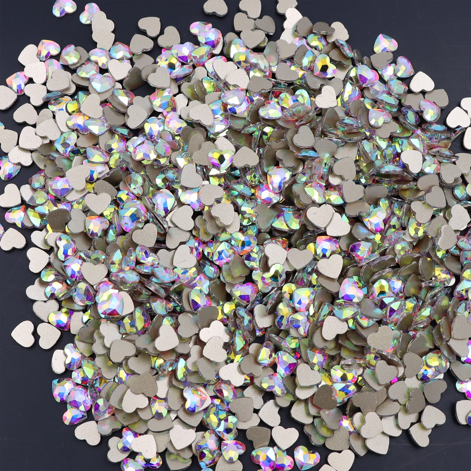 20 / 100Pcs Crystal White AB Rhinestones Non Hotfix Flat Glass Stones Strass Multi Shape DIY Fashion 3D Nail Art Decoration