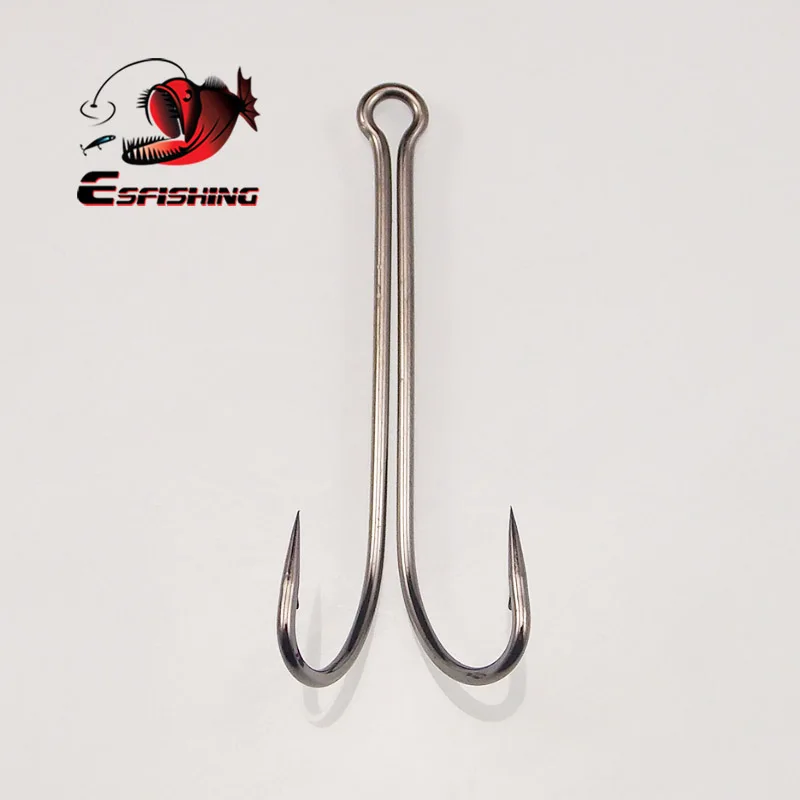 Doble anzuelo ESFISHING vástago largo con púas para lucio y lubina - imagen 3