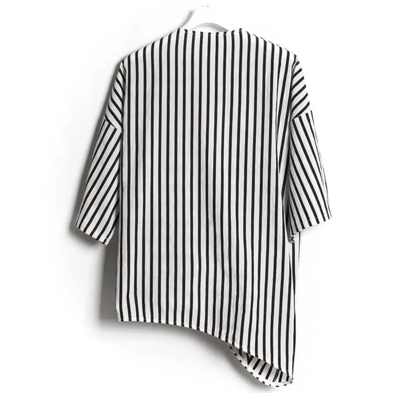 

Men's Short Sleeve T Shirt Summer New V Collar Personality Asymmetry Hip Hop Neutral Cool Wind Loose Large Size Half Sleeve
