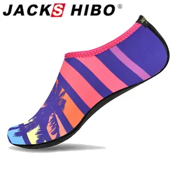 Jackshibo sapatos masculinos de praia, tênis para nadar, de secagem rápida, para praia, água, respirável