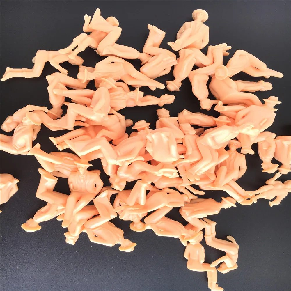 50 teile/los Architektur 1:25 1:30 Maßstab 1:87 ABS Kunststoff Haut Farbe Figuren Alle Sitzende Modellbau Zug Layout Menschen – Detail 18