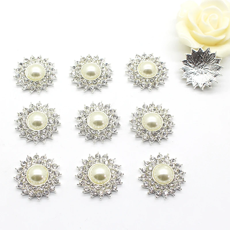 High-end simple 10 pieces exquisite ladies jewelry diy wholesale price crystal pearl wedding accessories diamond crafts products