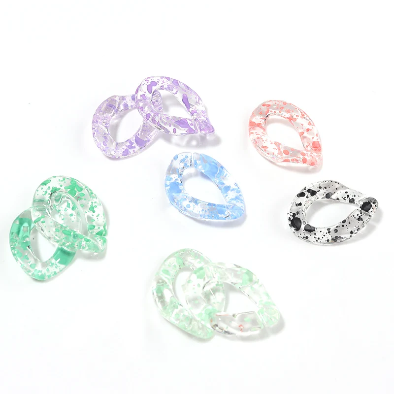 Loomesh 50 Stks/partij 22*16Mm Acryl Ketting Gesp Ketting Kralen Diy Handtas Sleutelband Ketting Accessoires Acryl Ketting Ketting Ketting Ketting