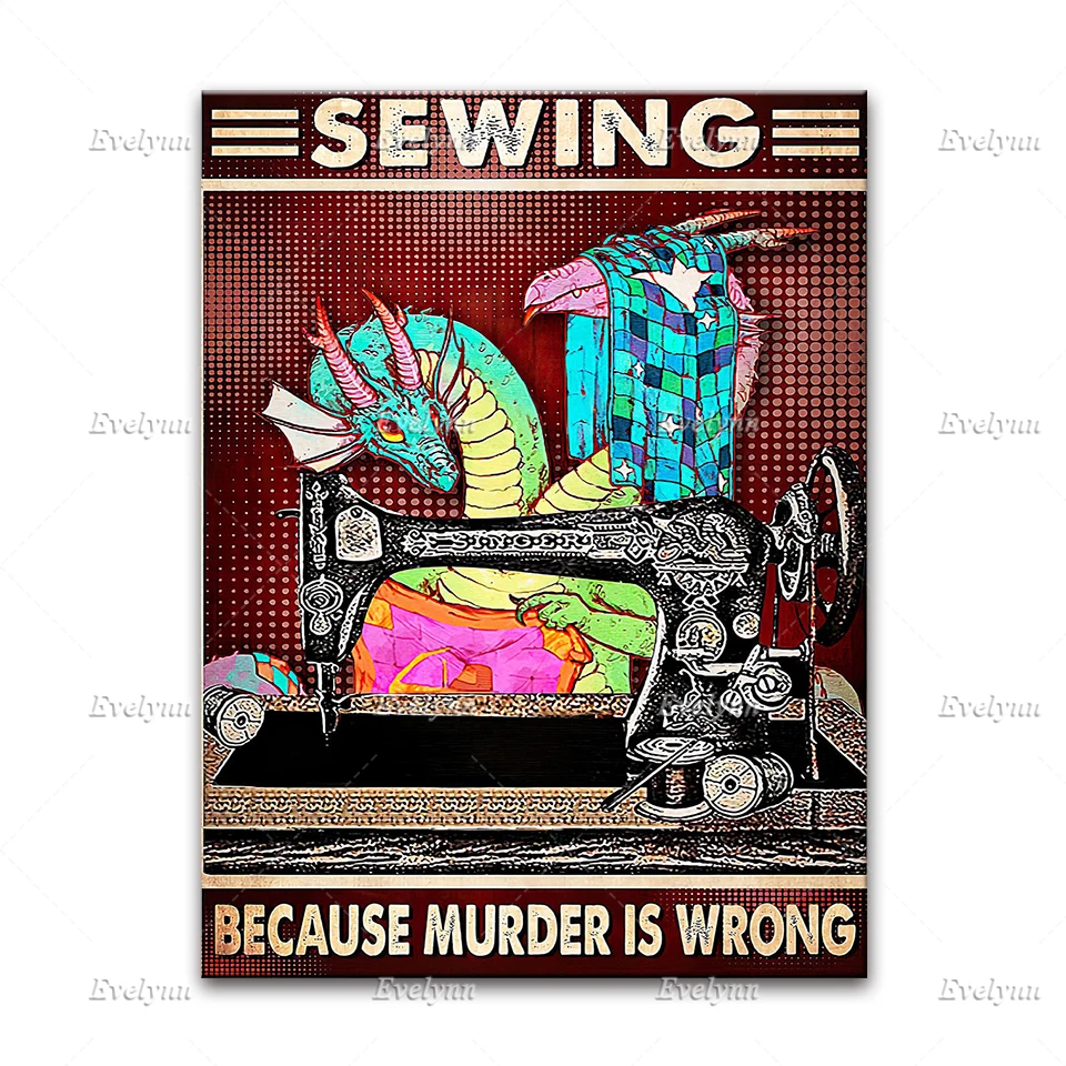 Time Spent With Cats And Sewing Is Never Wasted Poster/ Knitting Keeps Me From Unraveling Wall Art Prints Home Decor Canvas Gift