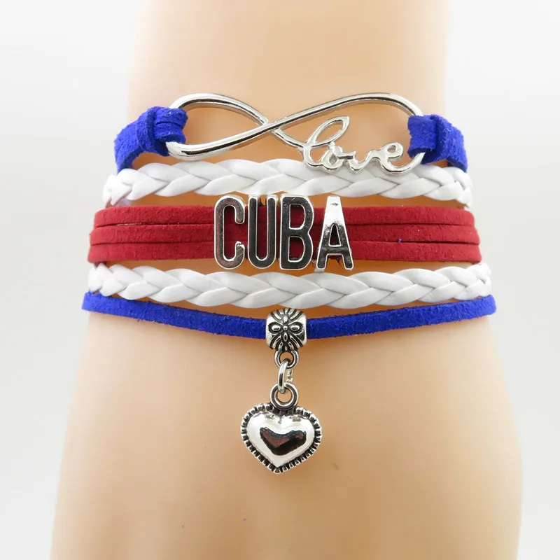 Love Cuba Bracelet Fashion Cuba Flag Glass Bead Bracelets For Women Men Gifts