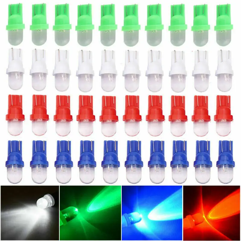 10Pcs T10 W5W 194 LED Wedge Bulb Auto Interior Parts For Car Light Accessories Products Assembly Reading Lamp Lighting 12V