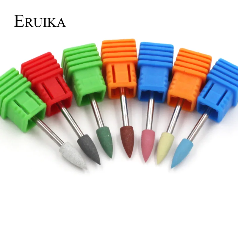 ERUIKA 1PC Pallottola Testa di Gomma Del Silicone Del Chiodo Trapani Bit Flessibile Lucidatore Manicure Macchina Chiodo Accessori Nail Polish File Strumenti