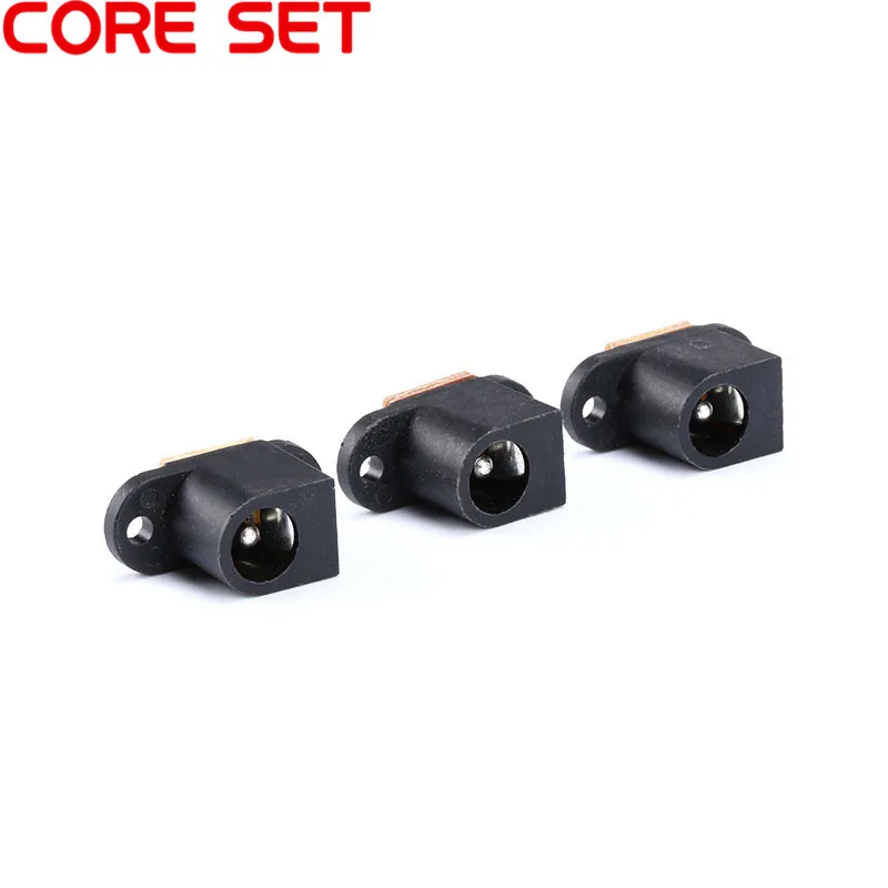 10Pcs DC053 DC Female Power Socket 5.5mm*2.1mm With Ear Screw Hole dc-53 DC Socket Adapter Connector Jack