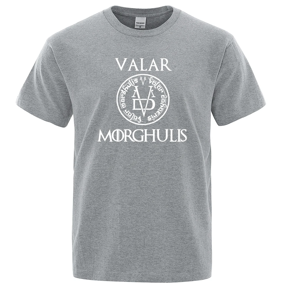 Casual Men\'s T-Shirt A Song of Ice and Fire T Shirt Valar Morghulis Print T-Shirts Summer Cotton Short Sleeve Breathable Clothes