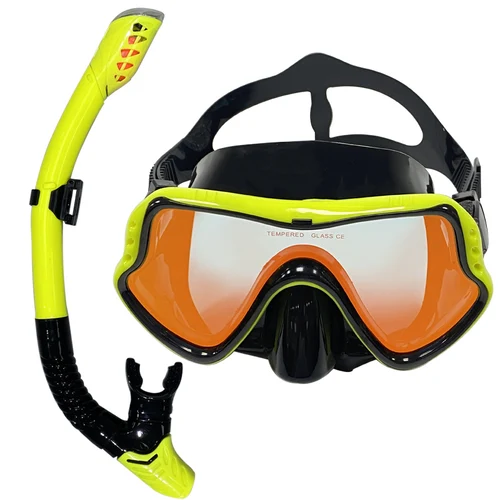 Máscara de buceo profesional traje de snorkel falda de silicona para adultos gafas gafas equipo de natación.