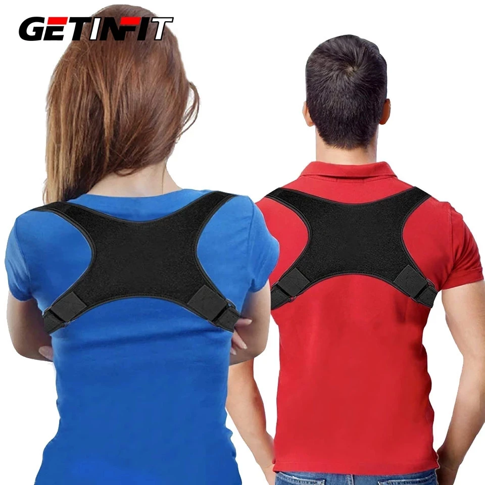 Getinfit New Adjustable Back Posture Brace Support Belt Corrector Clavicle Back Shoulder Lumbar Posture Correction Corrector