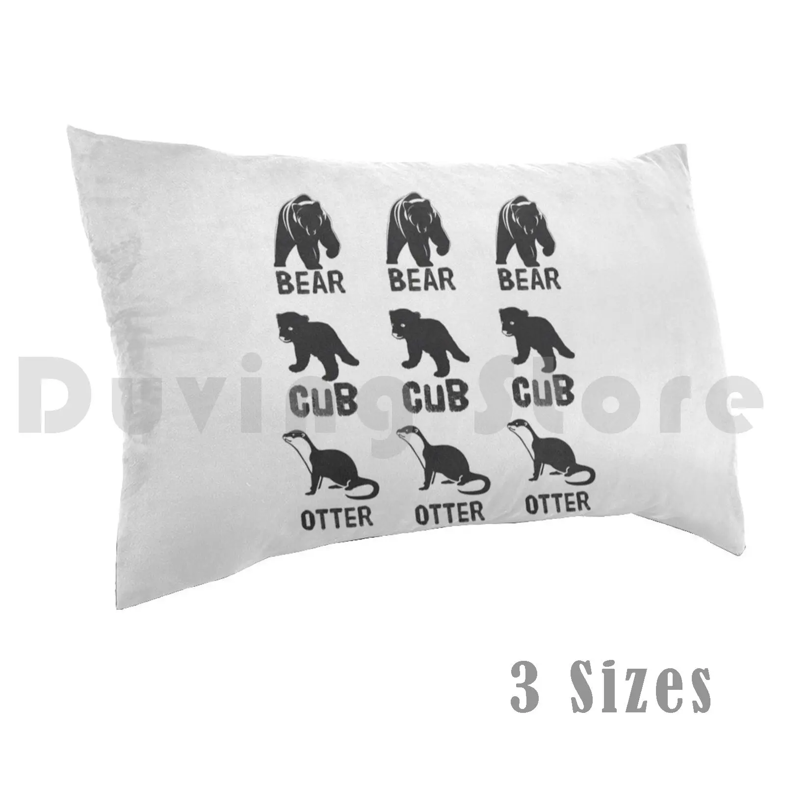 Pillow Case Multi Bear Tribes 1741 Bear Otter Cub Bears