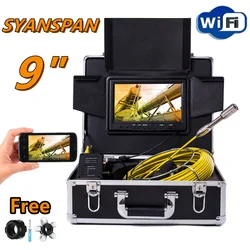 SYANSPAN-Caméra d'inspection de tuyaux sans fil, endoscope industriel, canalisation d'égout, étanche IP68, HD 1000TVL, 9 