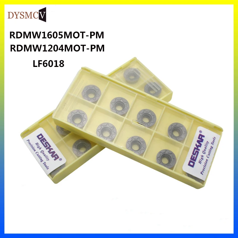 DESKAR 10 sztuk frezowanie CNC do cięcia RDMW1605MOT-PM LF6018 RDMW1204MOT-PM LF6018 ze stali nierdzewnej tokarka do stali obróbki