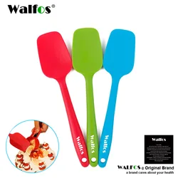 WALFOS 2 Pcs/Set Food Grade Nonstick Silicone Scraper Heat-Resistant Flexible  Silicone Baking Mixing Spoon Spatula Cooking Tool