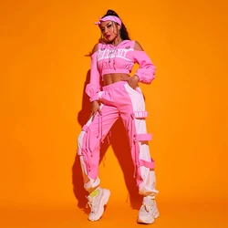 New Jazz Dance Costume For Adult Pink Dancer Outfit Hip Hop Dance Wear Designer Clothes Singer Costume DJ DS Clothing DL7155