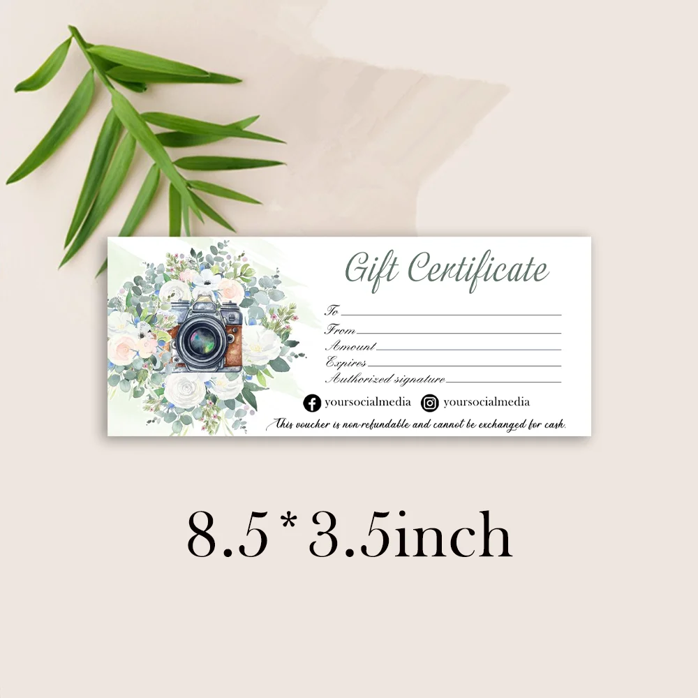 

Personalized Gift Voucher, Photo Meeting Card, Photography Card