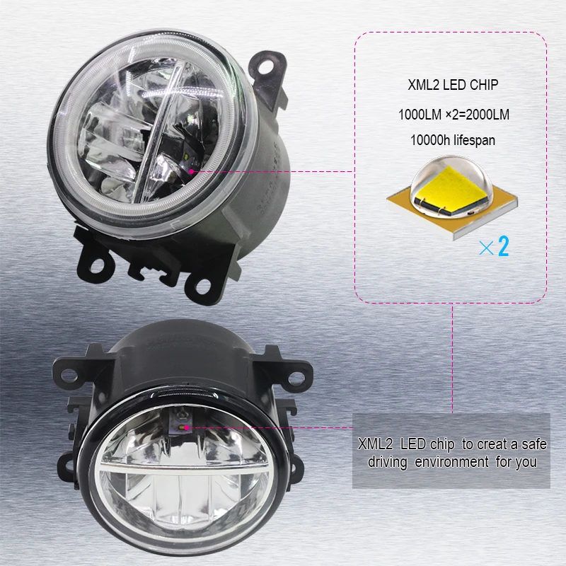 Cawanerl na lata 2001-2009 Jaguar x-type (CF1) Saloon żarówka LED samochodowa światło przeciwmgielne + Angel Eye światło do jazdy dziennej DRL 12V