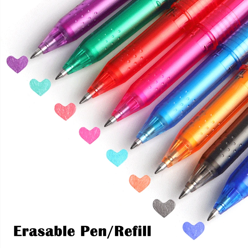 8PCS Erasable Pen 8 Colors Ink Gel Pen Set Styles Rainbow New Best-selling Creative Drawing Stationery Pens For School Office