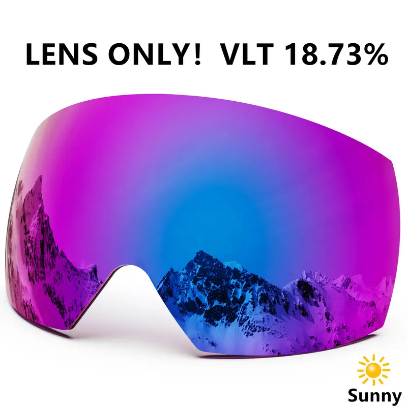 Maxjuli Ski Goggles Only Lens Winter Snow Sports with Anti-fog for Men Women Youth Skiing Skating mask ONLY LENS FOR M6 - Image 7