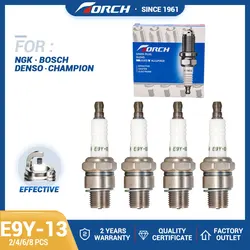 2-8PCS Ordinary TORCH E9Y-13 Marine Boat Spark Plugs Replace for BUHW BU8H DENSO 6001 CHAMPION QL76V/898M AUTOLITE 2852