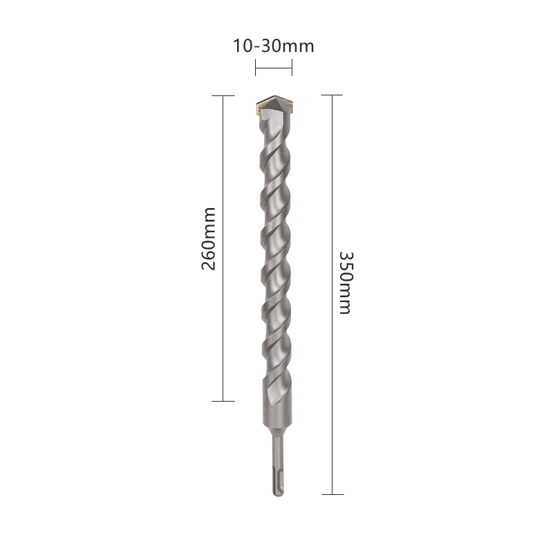 Versery 10-30mm SDS Plus Electric 350mm Length Hammer Drill Bit Cross Type Tungsten Carbide Masonry Concrete Hole saw Bits